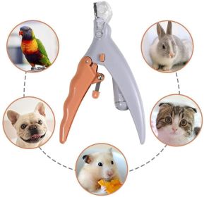 LED Light Pet Nail Clipper- Great for Trimming Cats & Dogs Nails & Claws; 5X Magnification That Doubles as a Nail Trapper; Quick-Clip; Steal Blad